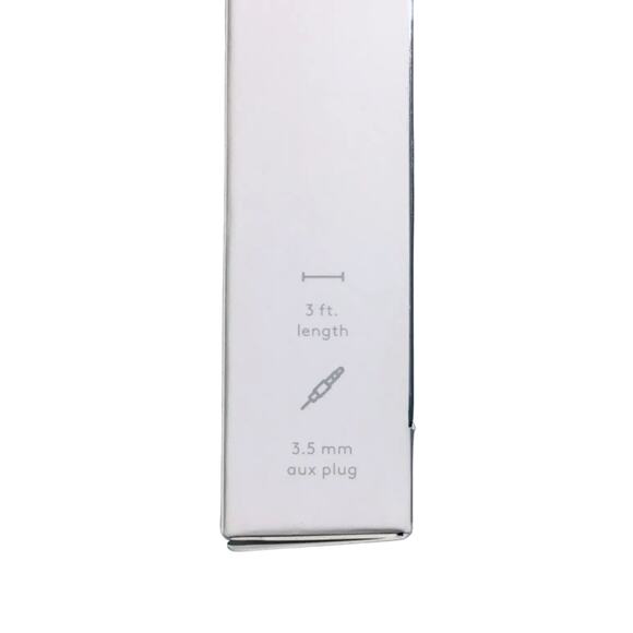 HEYDAY 3 ft AUDIO CABLE - STRIPES - 3.5mm Aux Plug - Picture 2 of 2